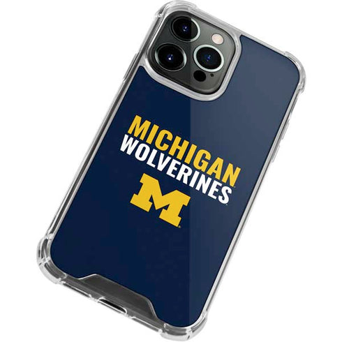 University of Michigan Wolverines M iPhone 14 Pro Clear Case